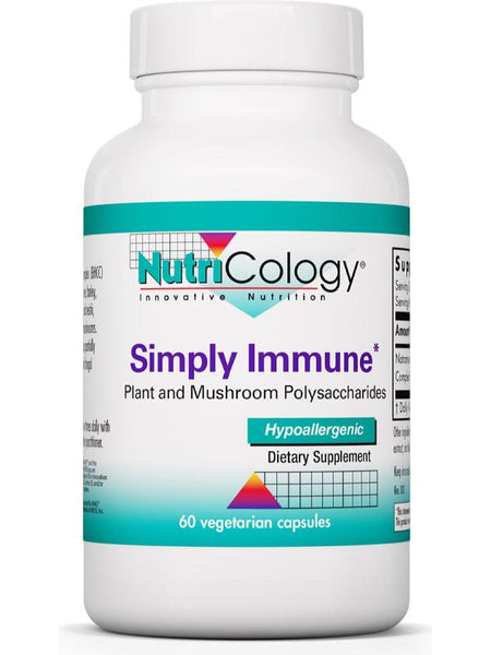 NutriCology, Simply Immune, Plant and Mushroom Polysaccharides, 60 Vegetarian Capsules