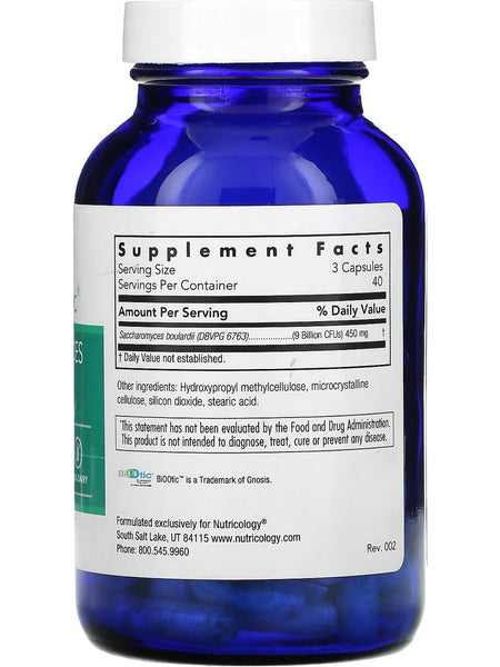 NutriCology, Restore-Biotic, Saccharomyces boulardii, 120 Vegetarian Capsules