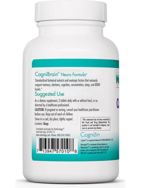 NutriCology, CogniBrain Neuro Formula, 90 Vegetarian Capsules