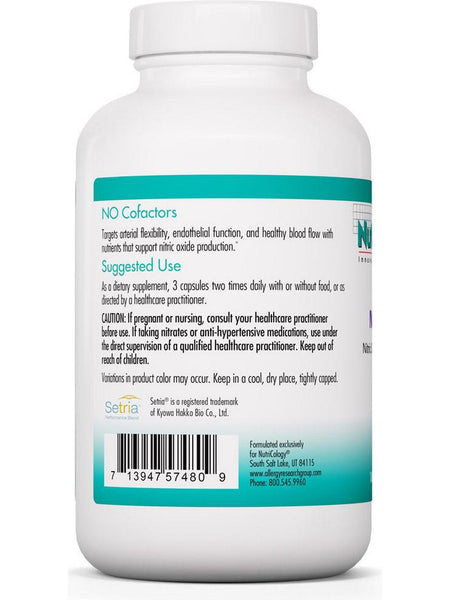 NutriCology, NO Cofactors Nitric Oxide Perfomance Blend, 180 Vegetarian Capsules
