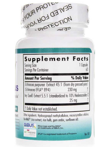 NutriCology, Echinacea Plus Respiratory and Immune Formula, 60 Vegetarian Capsules