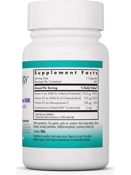 NutriCology, Vitamin D3 Complete 5000, High Potency with A and K2, 60 Fish Gelatin Capsules