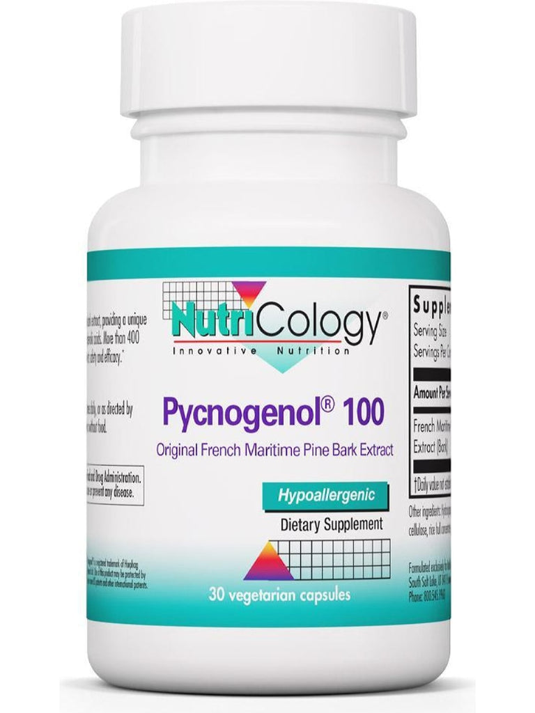 NutriCology, Pycnogenol 100 Original French Maritime Pine Bark Extract, 30 Vegetarian Capsules