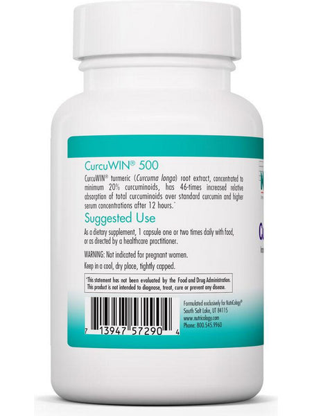 NutriCology, CurcuWIN 500, 60 Vegetarian Capsules