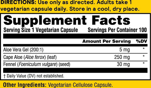 Nature's Life, Aloe Vera, 250 mg, 100 Capsules