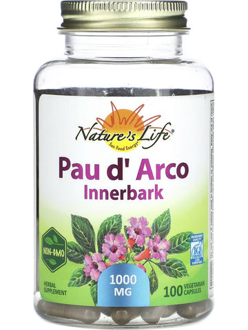 Nature's Life, Pau d' Arco Innerbark, 1000 mg, 100 Vegetarian Capsules