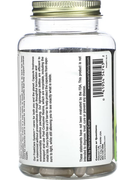 Nature's Life, Pau d' Arco Innerbark, 1000 mg, 100 Vegetarian Capsules