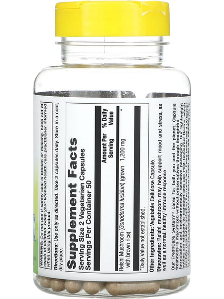 Nature's Life, Reishi Mushroom, 1200 mg, 100 Vegetarian Capsules