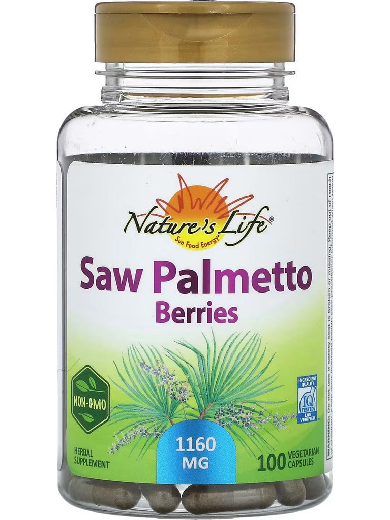Nature's Life, Saw Palmetto Berries, 1160 mg, 100 Vegetarian Capsules