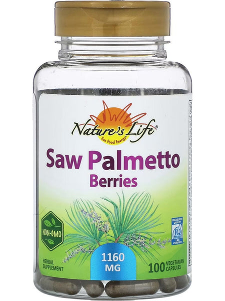 Nature's Life, Saw Palmetto Berries, 1160 mg, 100 Vegetarian Capsules