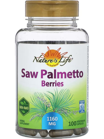 Nature's Life, Saw Palmetto Berries, 1160 mg, 100 Vegetarian Capsules