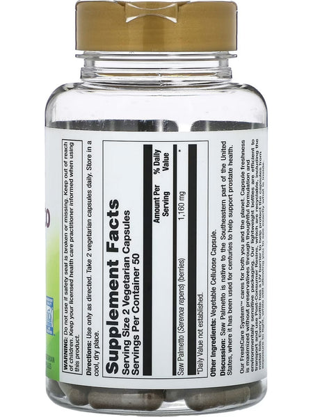 Nature's Life, Saw Palmetto Berries, 1160 mg, 100 Vegetarian Capsules