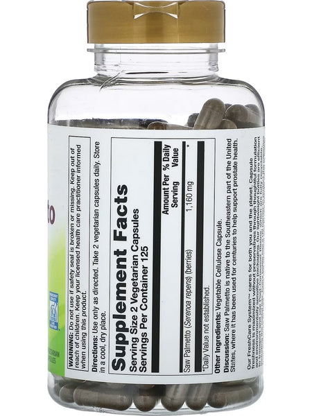 Nature's Life, Saw Palmetto Berries, 1160 mg, 250 Vegetarian Capsules