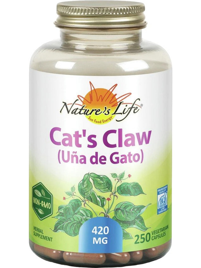Nature's Life, Cat's Claw (Uña de Gato), 420 mg, 250 Vegetarian Capsules