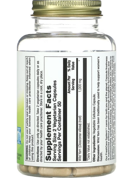 Nature's Life, Wild Yam, 1000 mg, 100 Vegetarian Capsules
