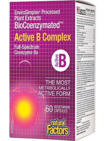 Natural Factors, Active B Complex, 60 Vegetarian Capsules