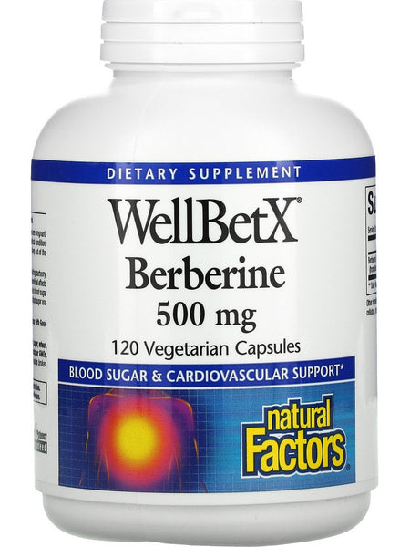 Natural Factors, Berberine 500 mg, 120 Vegetarian Capsules