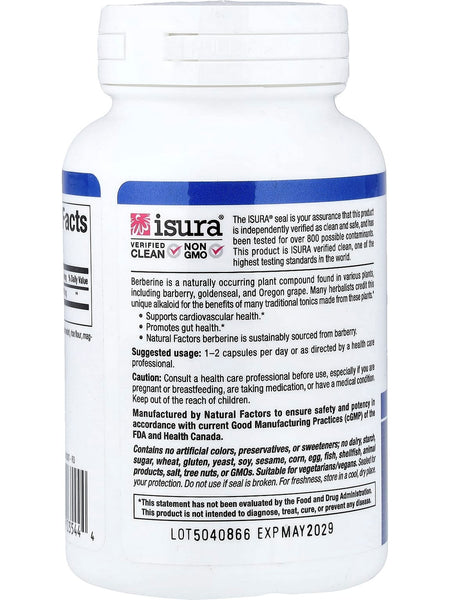 Natural Factors, WellBetX, Berberine, 1,000 mg, 60 Vegetarian Capsules