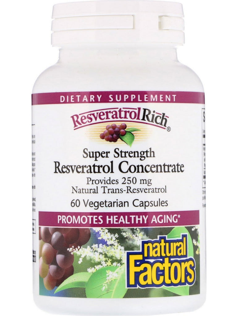 Natural Factors, ResveratrolRich® Super Strength, 60 Vegetarian Capsules