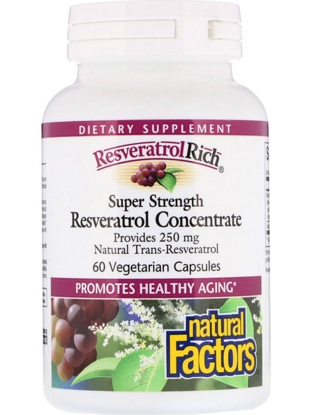 Natural Factors, ResveratrolRich® Super Strength, 60 Vegetarian Capsules