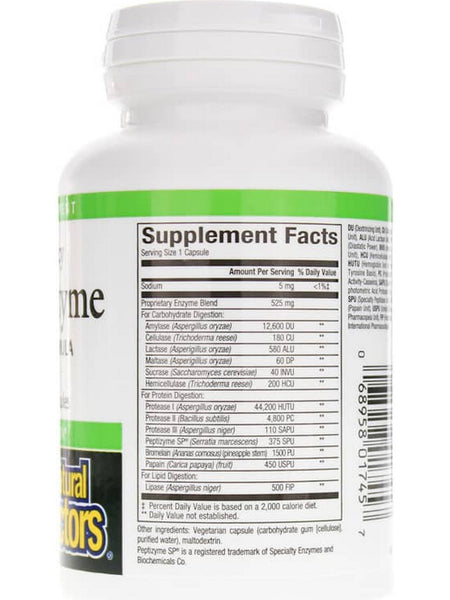 Natural Factors, High Potency Multi Enzyme Vegetarian Formula, 60 Vegetarian Capsules