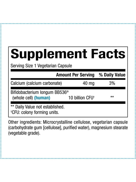 Natural Factors, TravelBiotic® BB536® 10 Billion, 60 Vegetarian Capsules