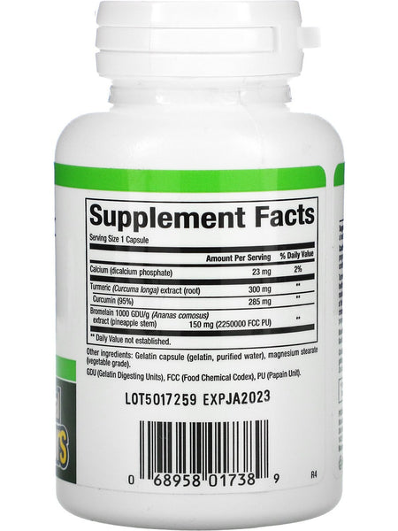 Natural Factors, Turmeric & Bromelain 300 mg & 150 mg, 90 Capsules