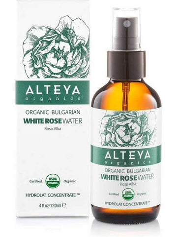 Alteya Organics, Bulgarian Organic White Rose Water (Rosa Alba), 4 fl oz