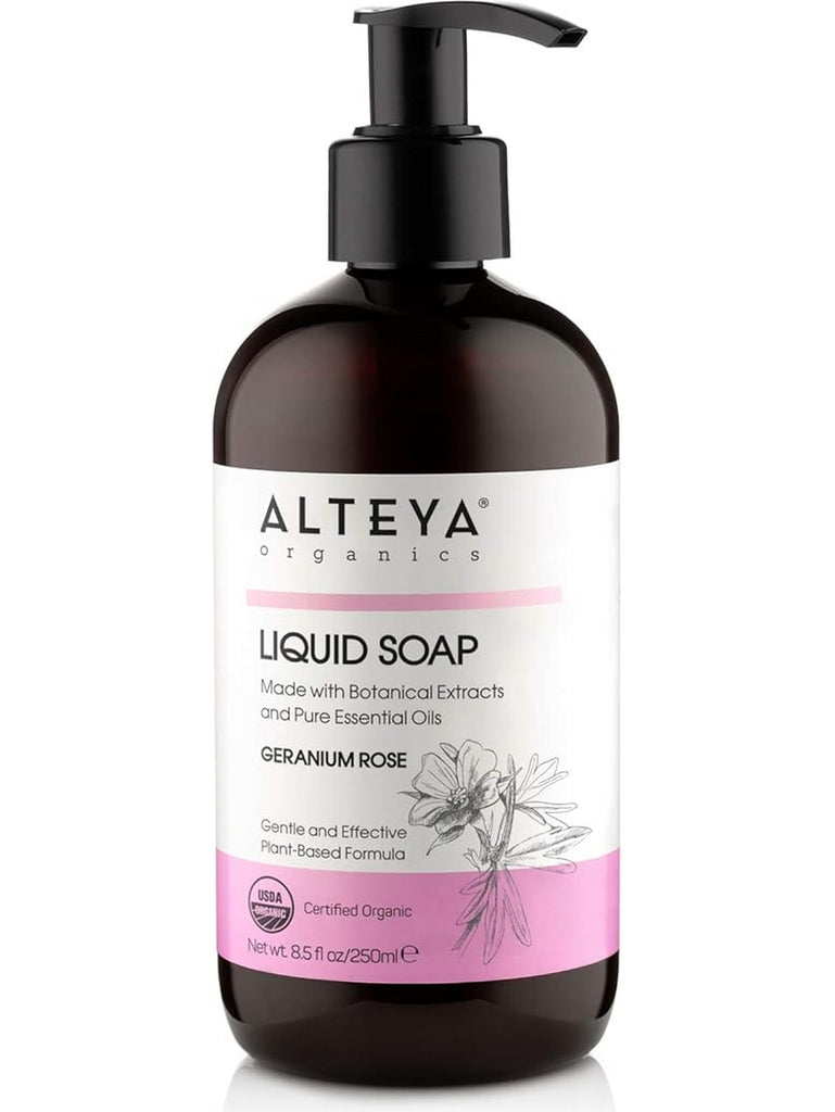 Alteya Organics, Liquid Soap Geranium Rose, 8.5 fl oz
