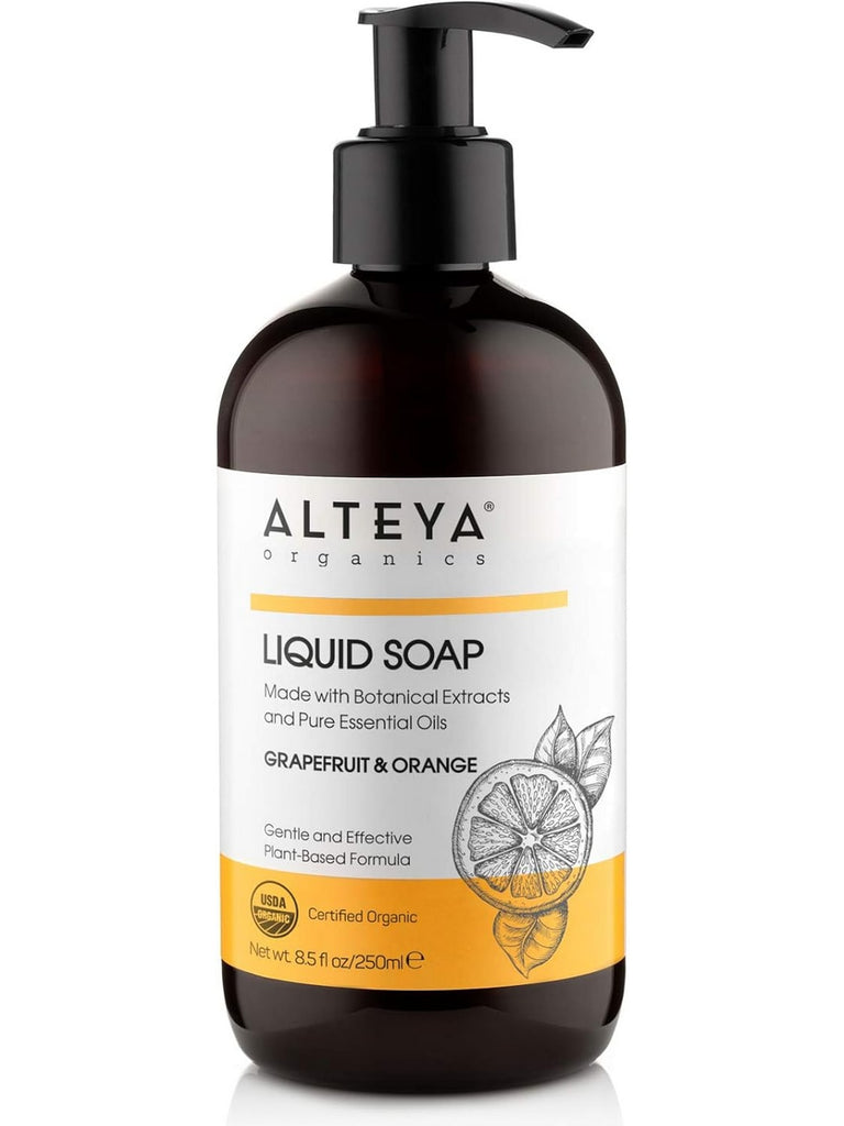 Alteya Organics, Liquid Soap Grapefruit & Orange, 8.5 fl oz