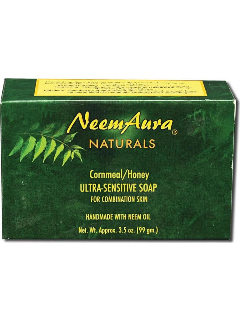 Neem Ultra-Sensitive Soap Cornmeal/Honey (Combo Skin), 1 bar, Neem Aura