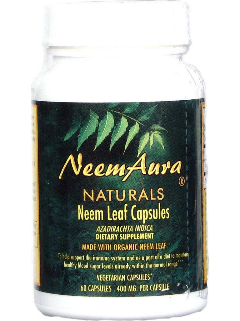 Neem Leaf Caps (Organic), 60 ct, Neem Aura