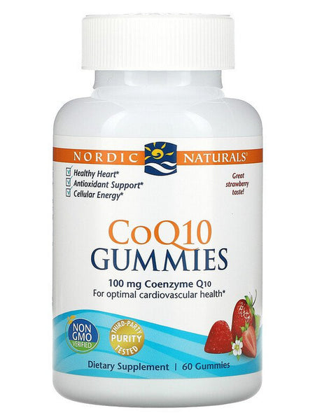 Nordic Naturals, CoQ10 Gummies, Strawberry, 60 Gummies