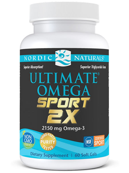 Nordic Naturals, Ultimate Omega® 2X Sport, Lemon, 60 Soft Gels