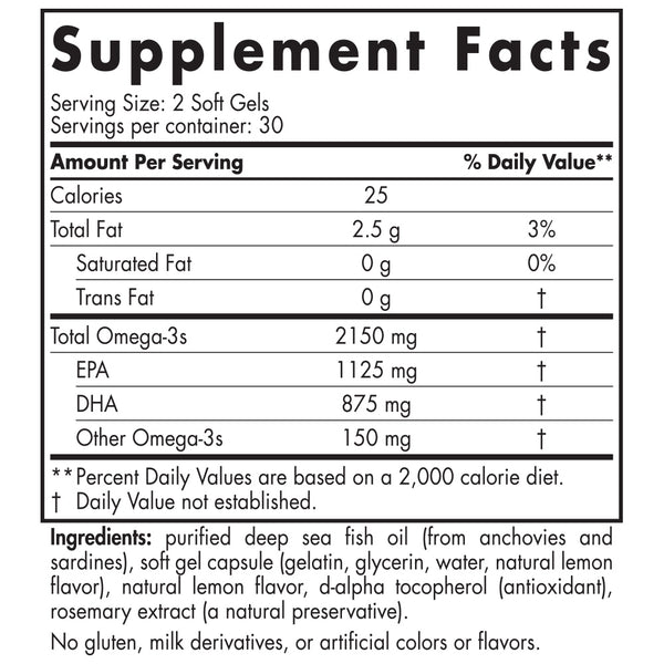 Nordic Naturals, Ultimate Omega® 2X Sport, Lemon, 60 Soft Gels