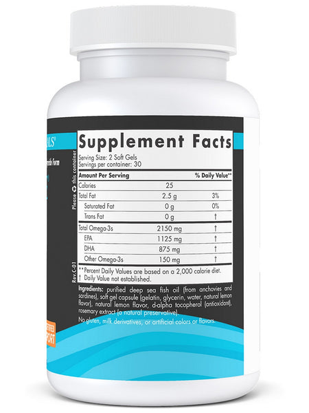 Nordic Naturals, Ultimate Omega® 2X Sport, Lemon, 60 Soft Gels