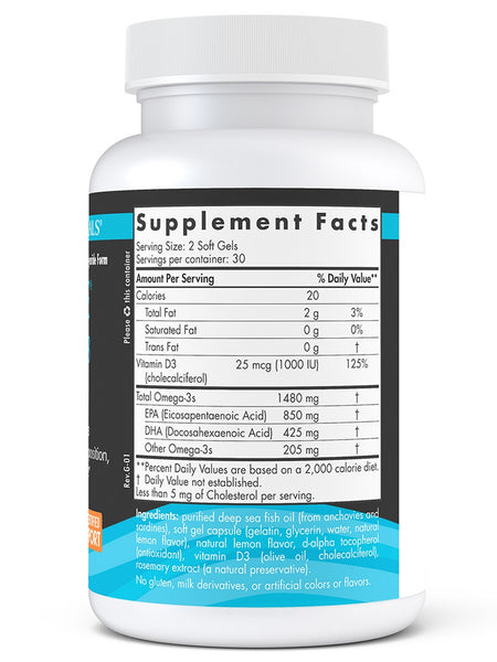 Nordic Naturals, Ultimate Omega®-D3 Sport, Lemon, 60 Soft Gels