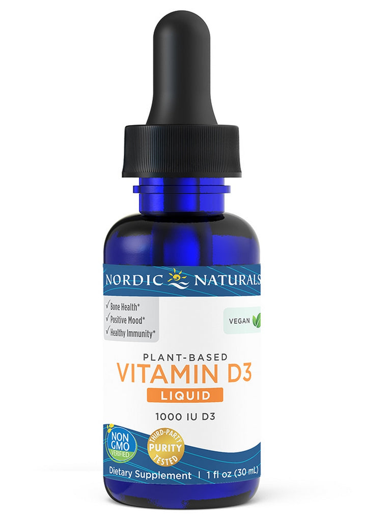 Nordic Naturals, Plant-Based Vitamin D3 Liquid, Apple, 1 Fluid Ounce with Dropper