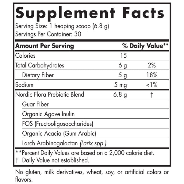 Nordic Naturals, Nordic® Flora Prebiotic Powder, 7.2 Ounces of Powder