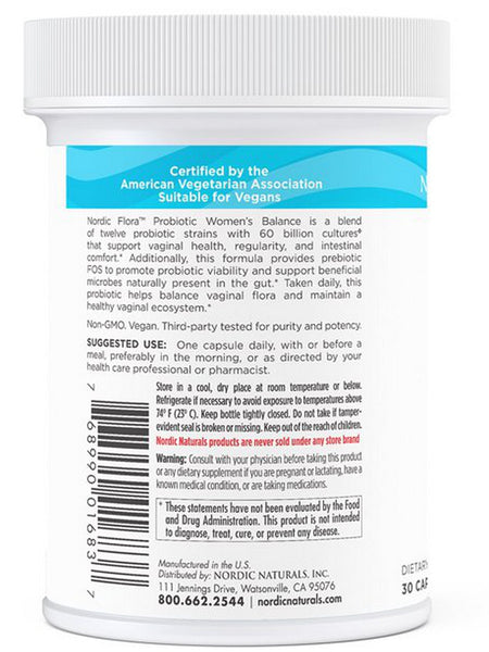 Nordic Naturals, Nordic® Flora Probiotic Women's Balance, 30 Capsules