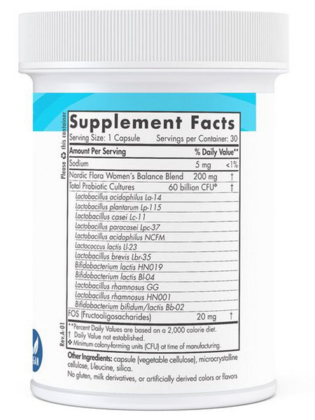 Nordic Naturals, Nordic® Flora Probiotic Women's Balance, 30 Capsules