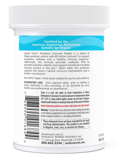 Nordic Naturals, Nordic® Flora Probiotic Immune Health, 30 Capsules