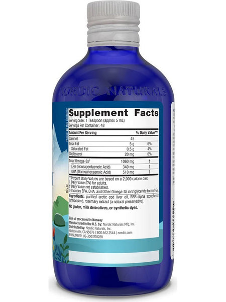 Nordic Naturals, Arctic Cod Liver Oil, Unflavored, 8 fl oz