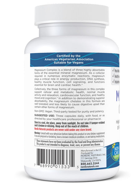 Nordic Naturals, Magnesium Complex, 90 Capsules