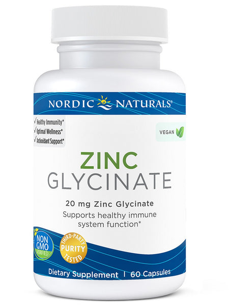 Nordic Naturals, Zinc Glycinate, 60 Capsules