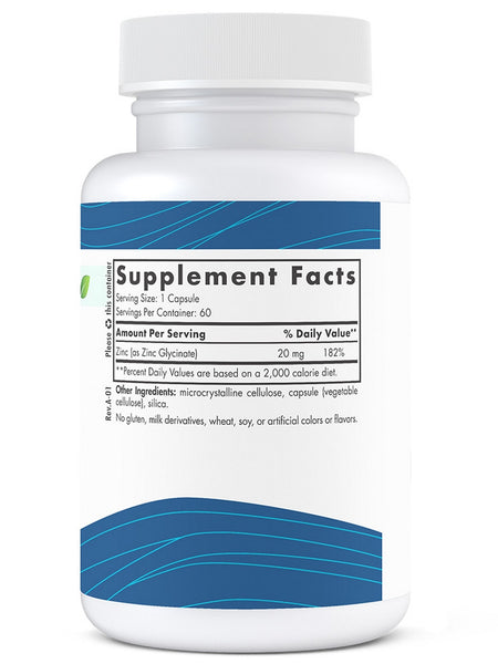 Nordic Naturals, Zinc Glycinate, 60 Capsules