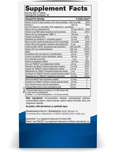 Nordic Naturals, Men's Multivitamin Extra Strength, 60 Tablets