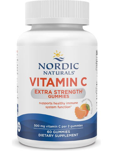 Nordic Naturals, Extra Strength Vitamin C Gummies, 60 Gummies