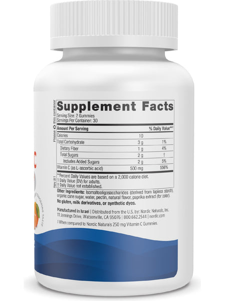 Nordic Naturals, Extra Strength Vitamin C Gummies, 60 Gummies