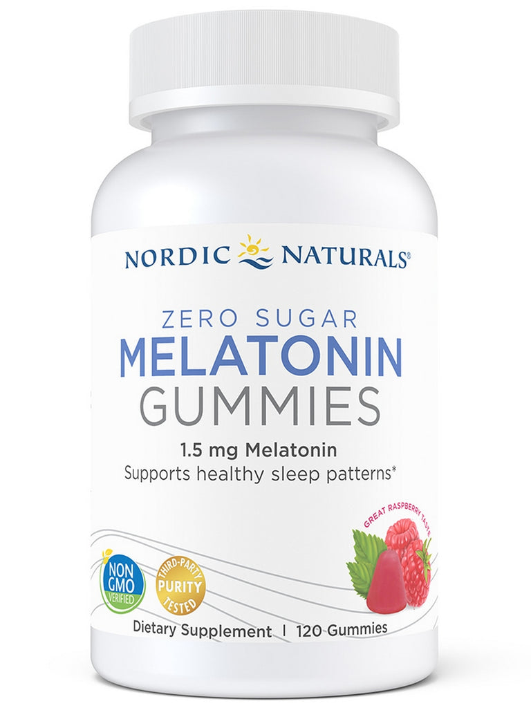 Nordic Naturals, Zero Sugar Melatonin Gummies, Raspberry, 120 Gummies